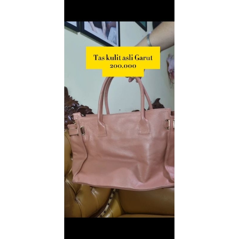 Tas wanita tote bag kulit asli Garut
