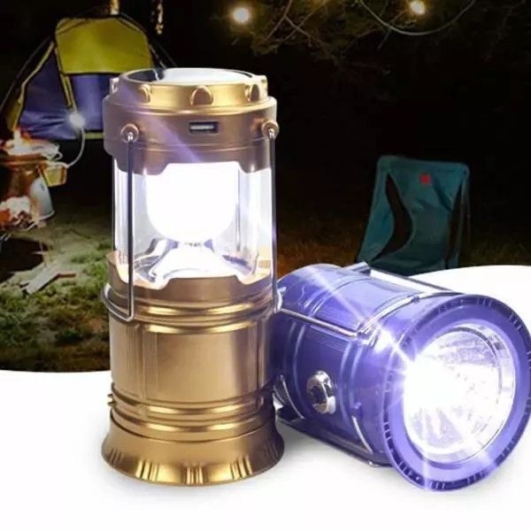 Lampu Emergency Camping LED Solar/Lentera Gantung Tarik Camping Tenaga Solar Surya & Charger Lampu +