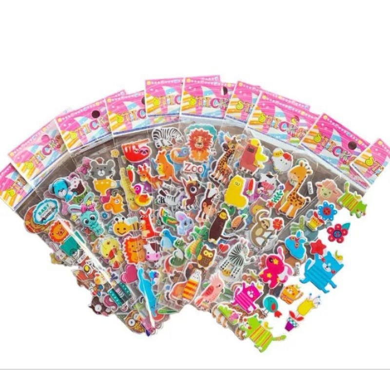 

J (J13) STIKER KARAKTER KARTUN TIMBUL /STICKER MOTIF LUCU / DEKORASI