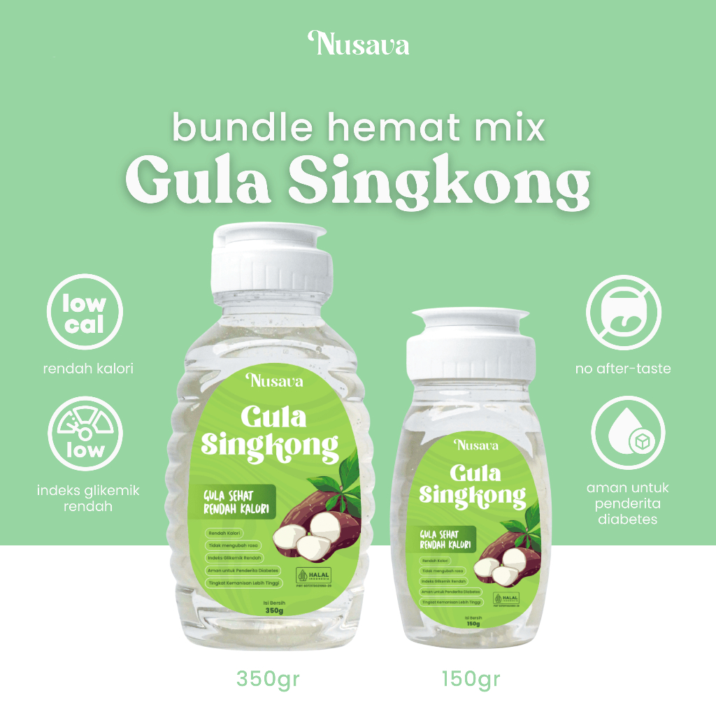

[Bundle Hemat Mix] Gula Singkong Nusava - Pemanis Alami Rendah Kalori - Natural Sweetener