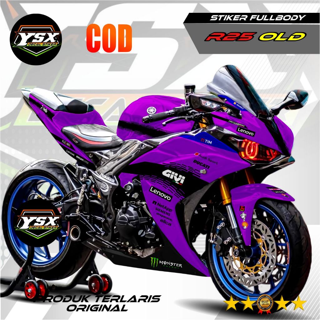 Decal R25 Old V1 Stiker Fullbody Desain Motif Racing Gp