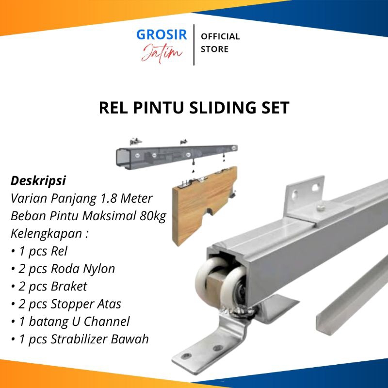Rel Pintu Sliding Pintu Geser 180cm