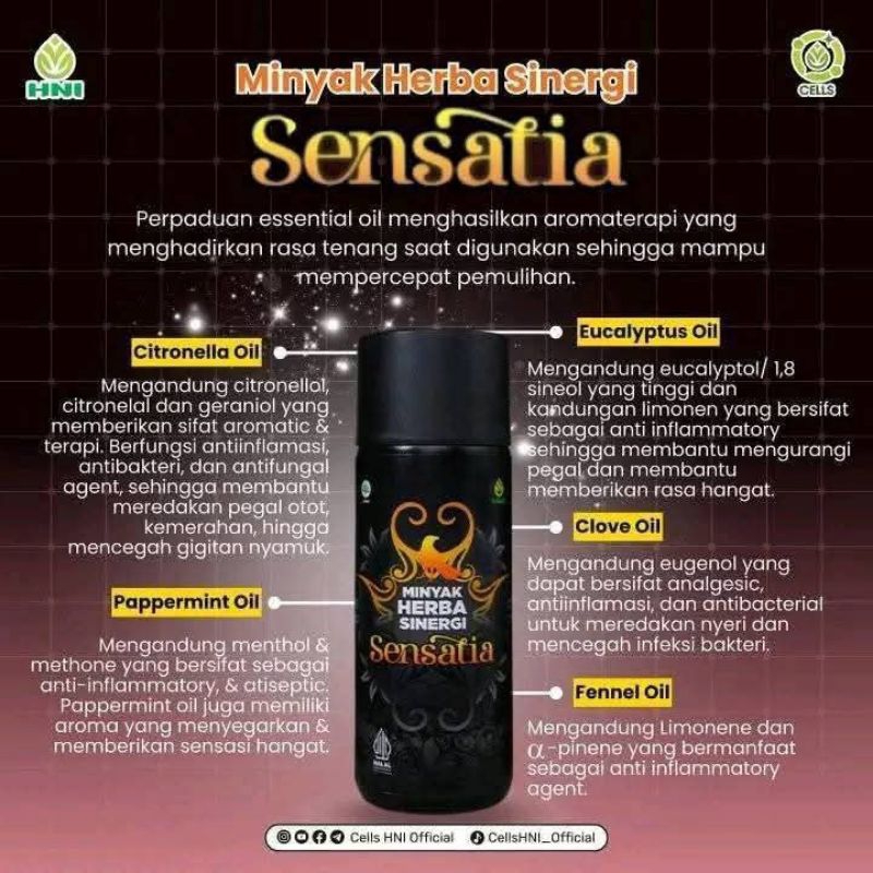 MINYAK HERBA SINERGI SENSATIA ORIGINAL HPAI HNI