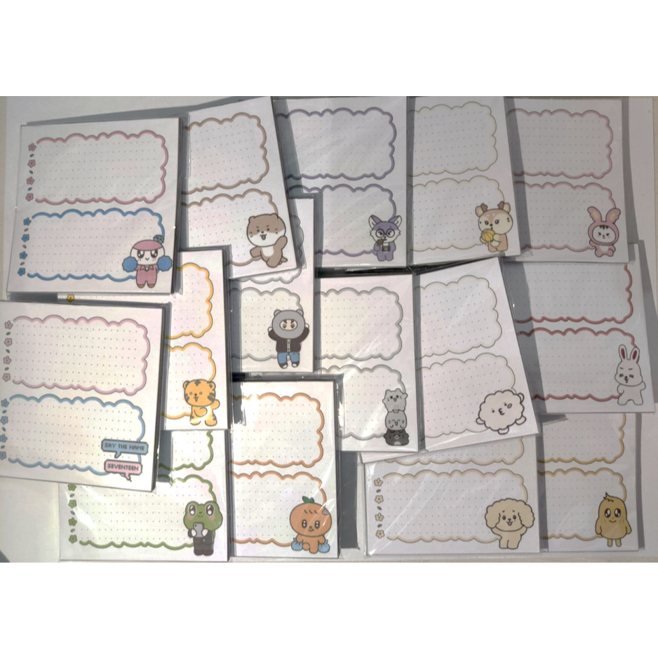 

DarkraiGee - Miniteen Seventeen Notes / Memo / Catatan Custom SVT Carat Bongbongie 7,5 x 7,5 cm isi 30 lembar