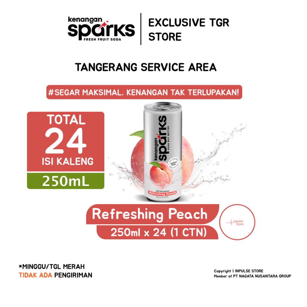 

Kenangan Sparks Refreshing Peach 24 Kaleng