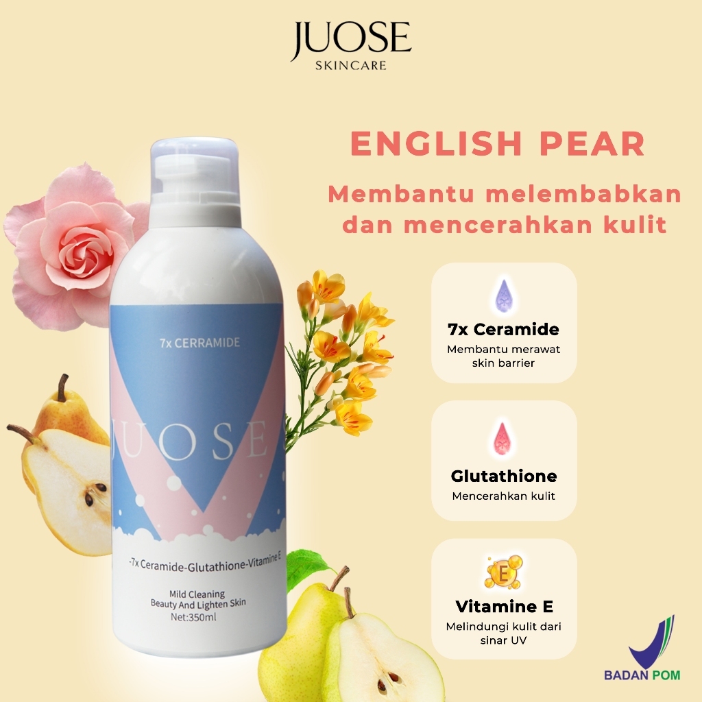 Juose Body Wash Whitening Shower Gel 7x Ceramide Sabun Pemutih Korea Original 350ml