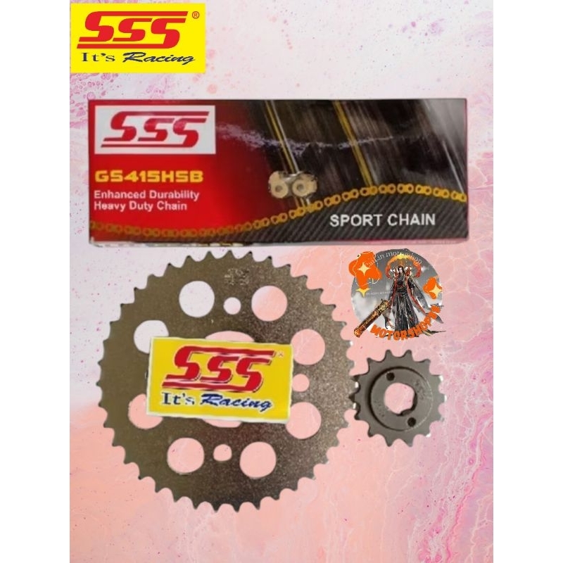 gear gir set FULL SSS 415 rantai gold SSS jupiter Z1 /vega ZR/ jupiter Robot/Vega Force/vega RR dll