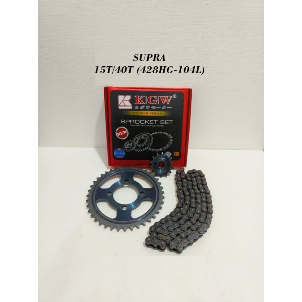 Gear Set Gir Set Chain Kit Gear Paket Supra X Lama Original Kagawa
