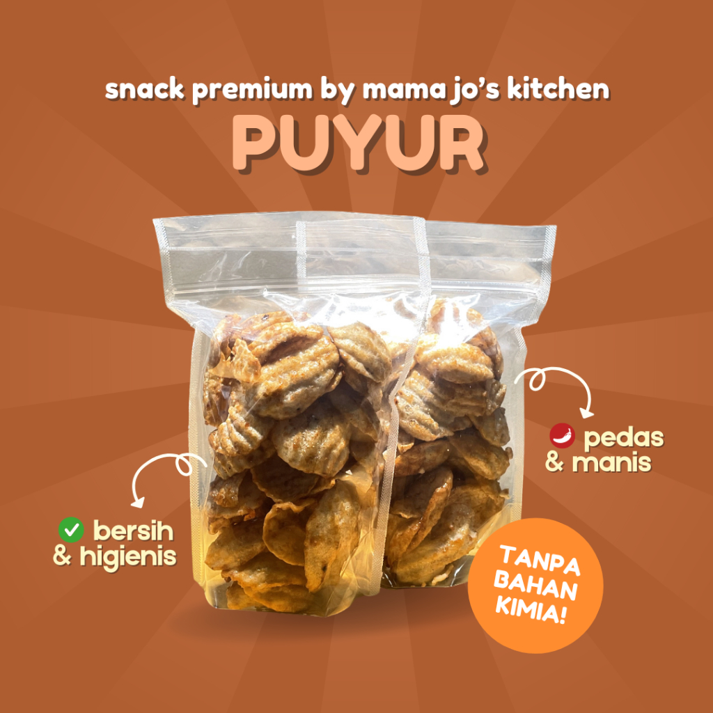 

Keripik Singkong Puyur Pedas Manis Mama Jo's Kitchen / Cemilan Asin / Keripik Renyah / Snack ringan