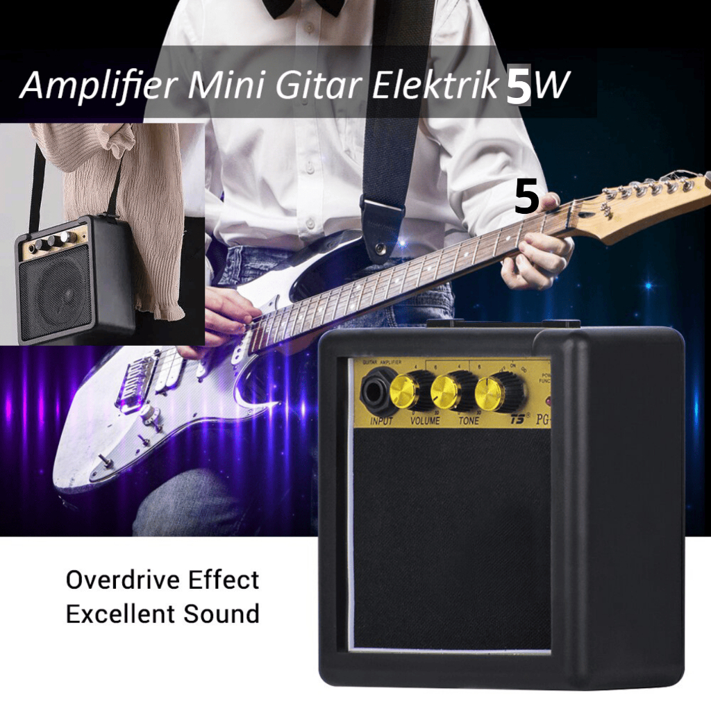 KALLA Speaker Amplifier Gitar listrik akustik Mini Elektrik 5W MA