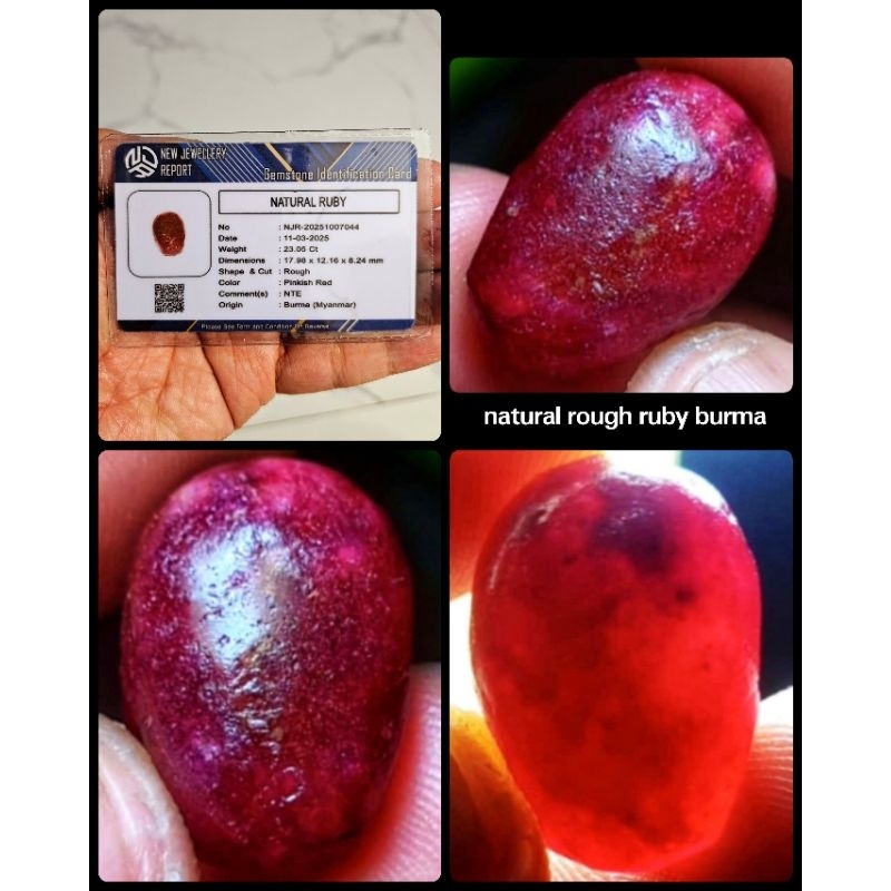 bongkahan permata ruby burma star pigeon blod jumbo