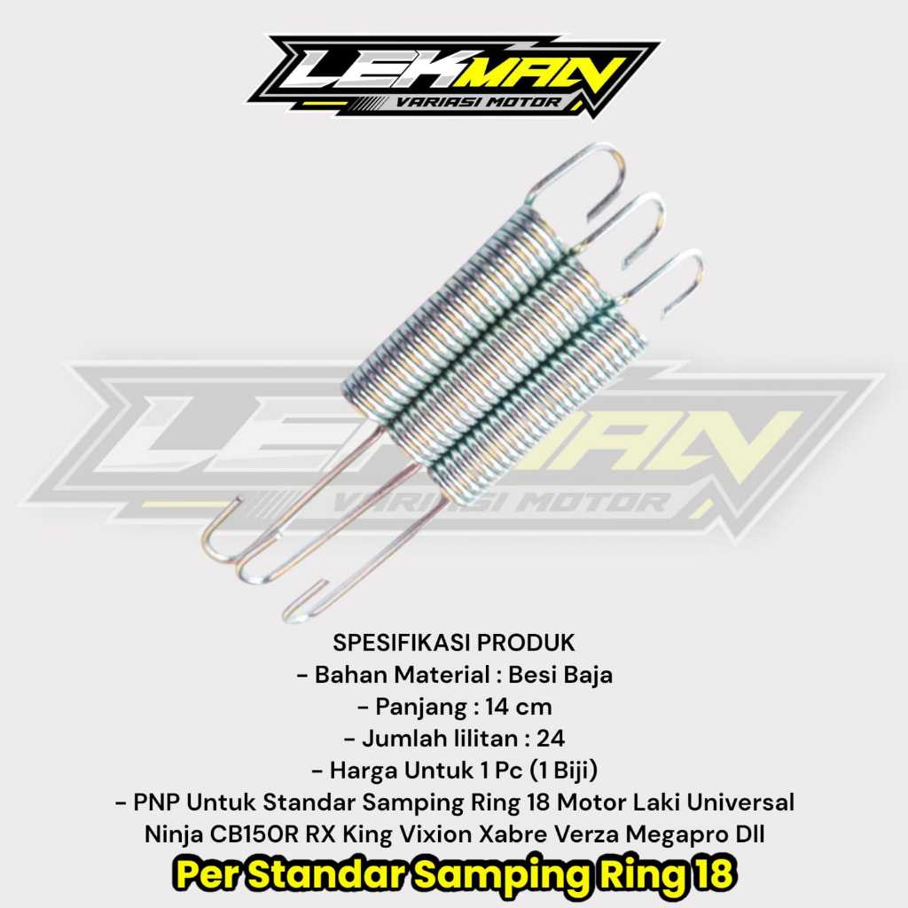 Per Standar Samping Ring 18 Bahan Stainless Panjang 14 cm Untuk Motor Ninja CB150R RX King Vixion Xa