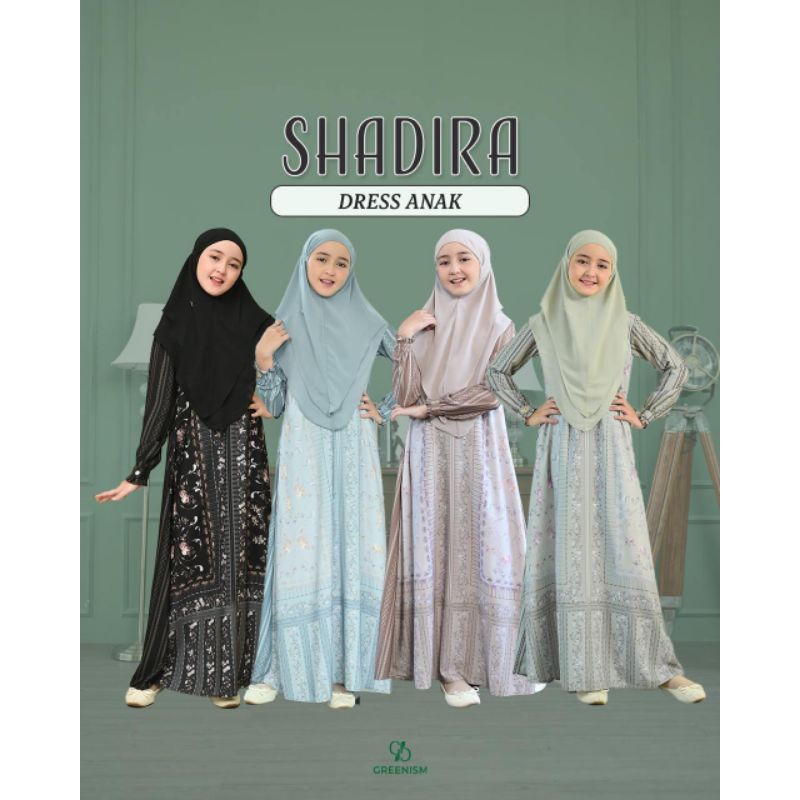 SHADIRA DRESS ANAK BY GREENISM | SARIMBIT SHADIRA BY GREENISM | SARIMBIT GREENISM 2025 | GAMIS ANAK 