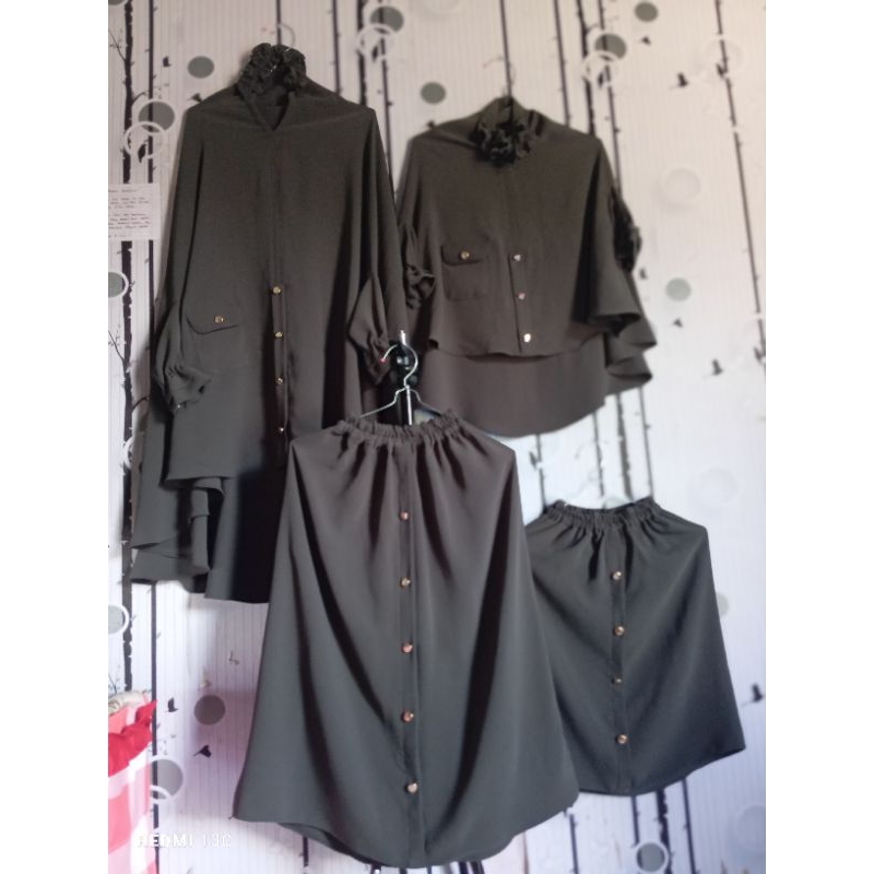 Khimar set rok anak