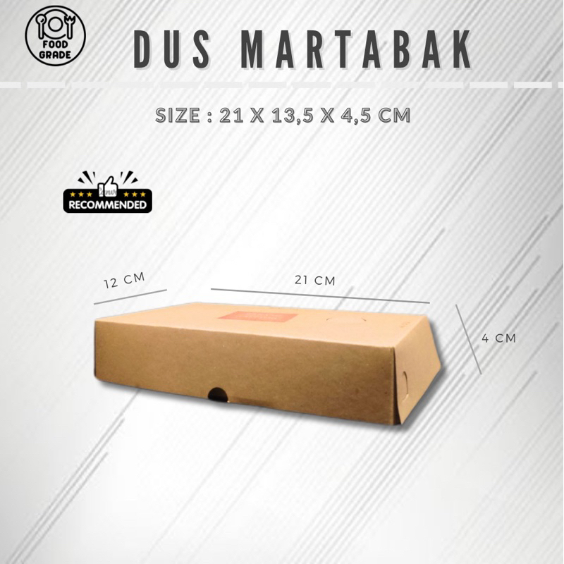 

GUDANG LAKBAN Dus Martabak Craft 21 cm x 12 cm x 4 cm Polos Full laminasi