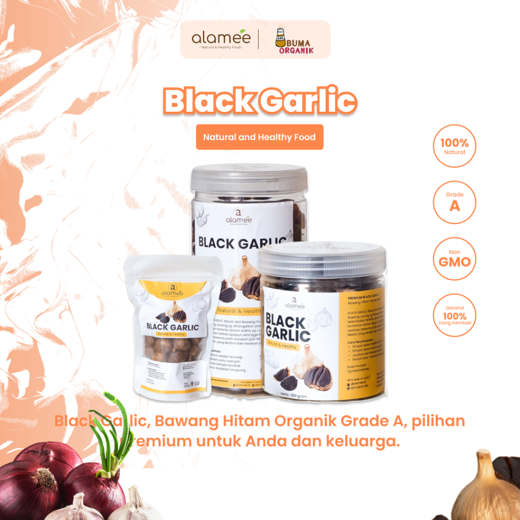 

Black Garlic Bawang Hitam Tunggal Herbal Premium Lanang Alami Natural Bawang Hitam Premium All Varian