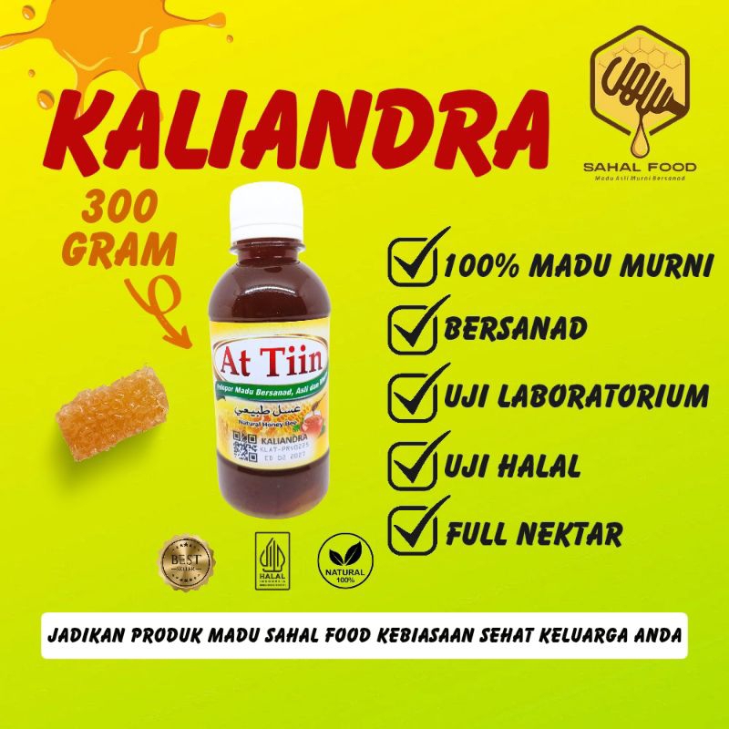 

MADU FULL NEKTAR BUNGA KALIANDRA 100% ASLI&MURNI TANPA CAMPURAN,300 GRAM At-Tiin
