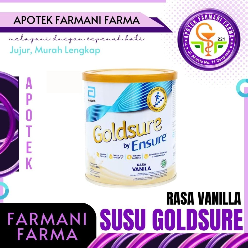 

GOLDSURE BY ENSURE 380GRAM RASA VANILA