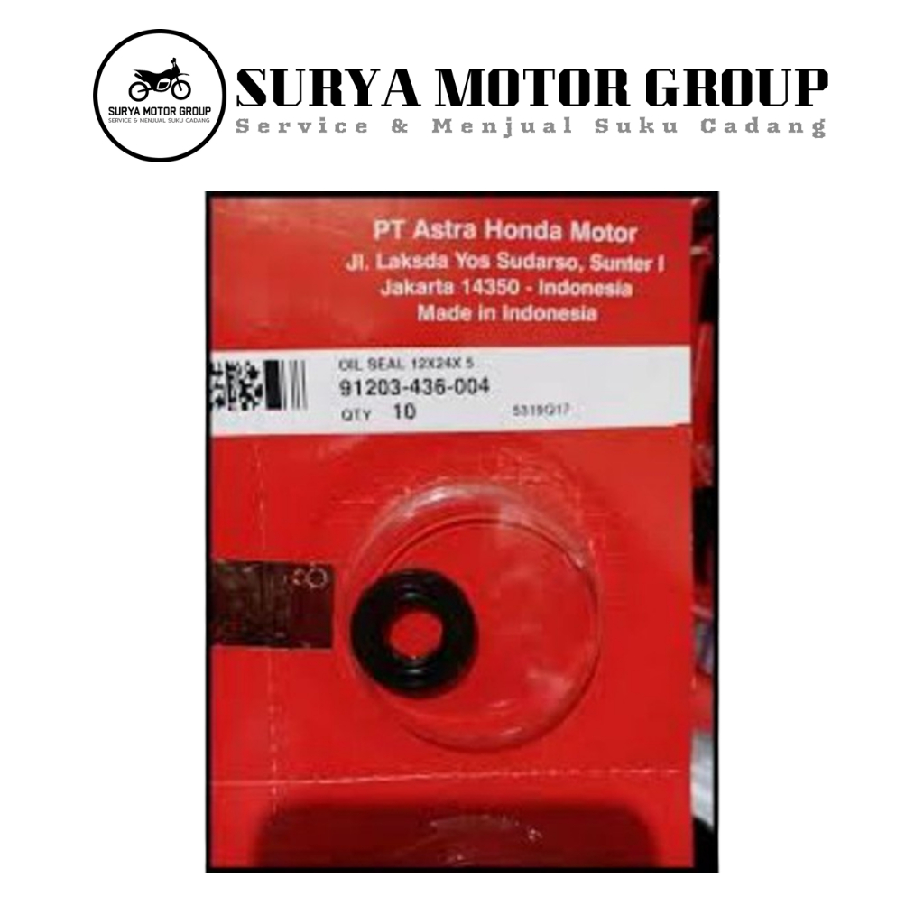 Jual Sil Oil Seal 12x24x5 91203-436-004 AHM Astra Honda Motor Sparepart Ori Original Asli 100%