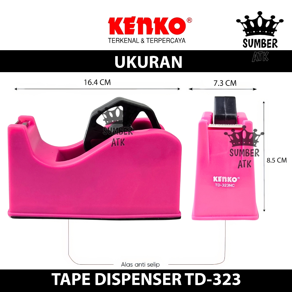 

RB Tape Dispenser Kenko TD-323 TD-323NC TD-323PC / Tape Cutter / Alat Pemotong Lakban