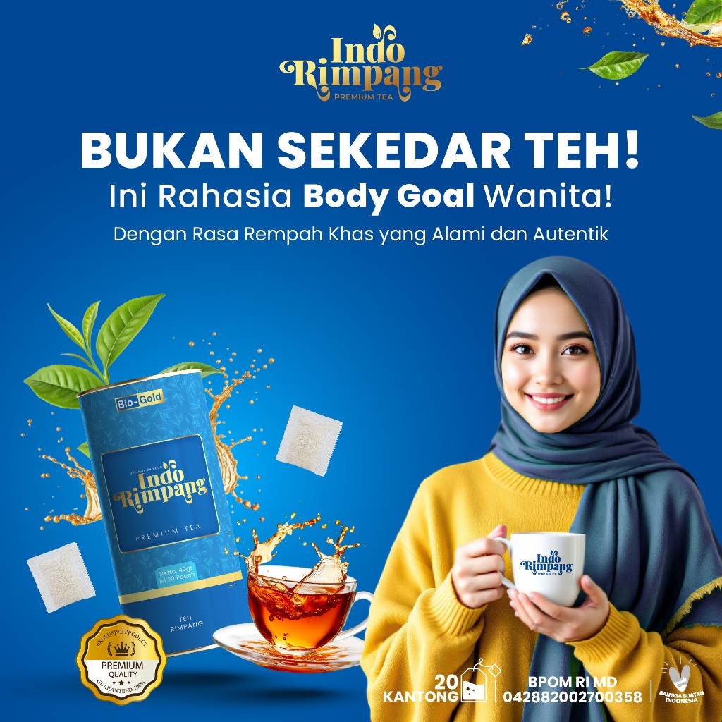 

Indo Rimpang Premium Teh 100% Bahan Alami - Teh Celup Herbal Menurunkan BB Melancarkan Haid Promil Bpom