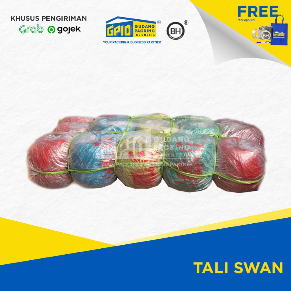

(GOSEND/GRAB) SWAN - Tali Rafia Jahit Karung Warna
