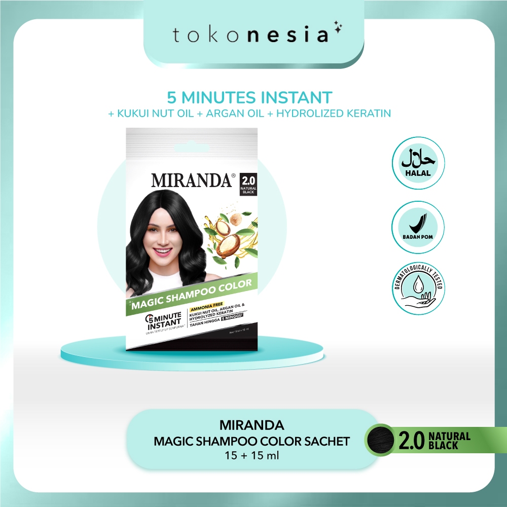 Miranda Magic Shampoo Color Sachet/Pewarna Rambut Instan