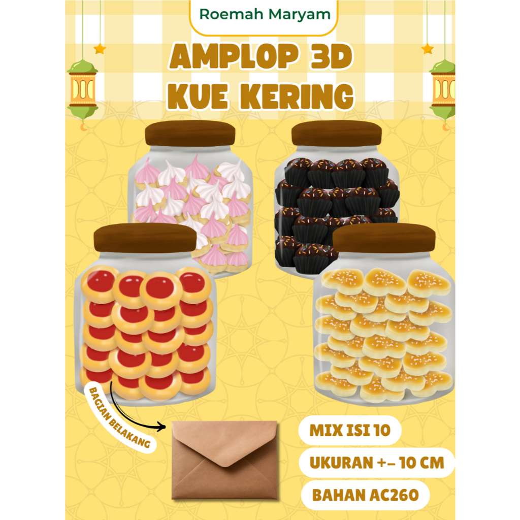 

(ISI 10) AMPLOP 3D LEBARAN 3D PREMIUM KUE KERING