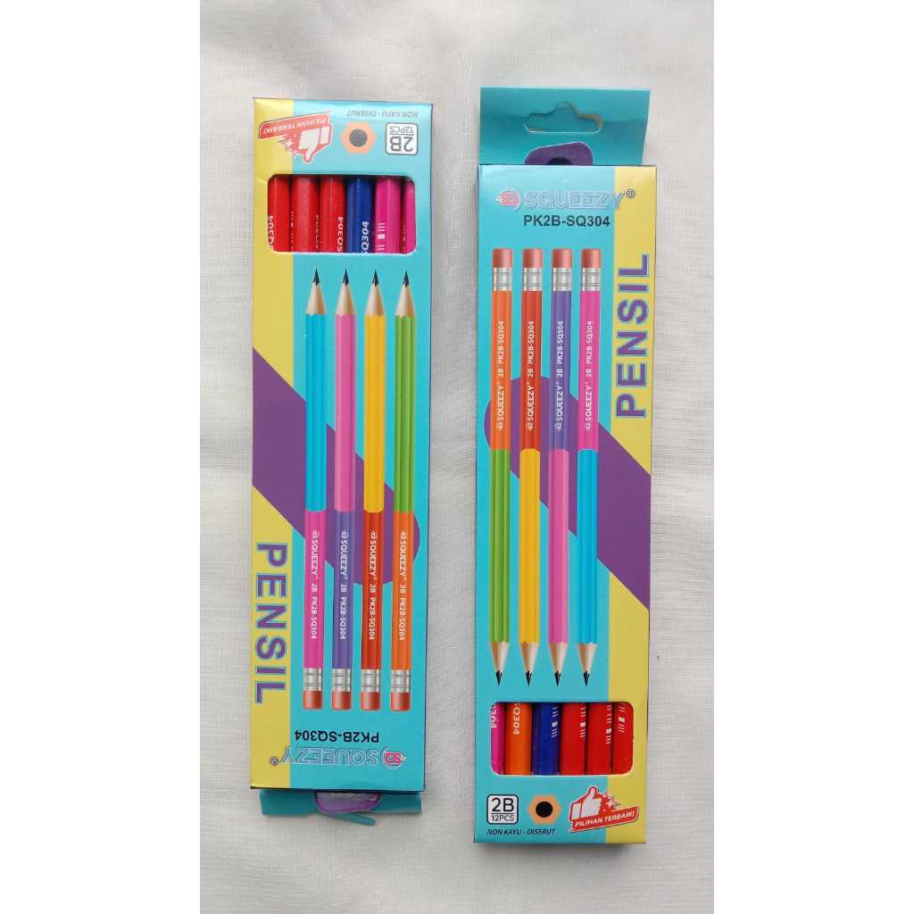 

Pensil 2B Squeezy Biocolor + Penghapus SQ304