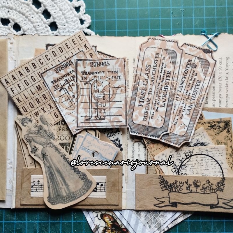 

Journal Kit | Printilan Jurnal 60 pcs | Paper Pocket | Dekorasi Jurnal | Kertas Hias | Sahabat Pena | Penpal Kit