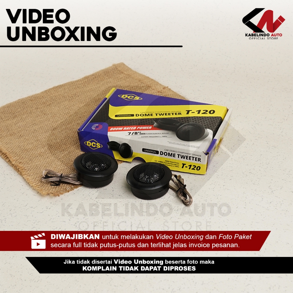 DCSSpeaker Tweeter / Dome Tweeter T-120 / Untuk Audio Mobil Universal RB9