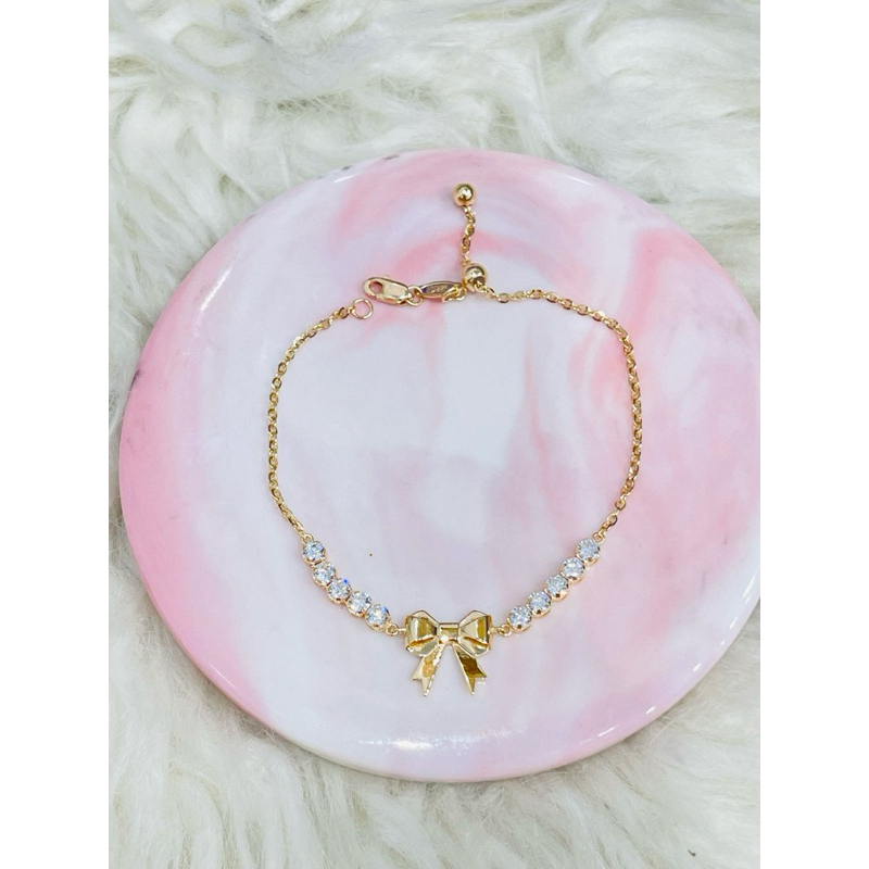 gelang fancy serut pita rosegold variasi listring emas asli kadar 700