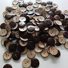 Kancing Batok Kelapa/Ukuran 1cm Pernis/Kancing Baju Tas Aksesories/Lubang 2