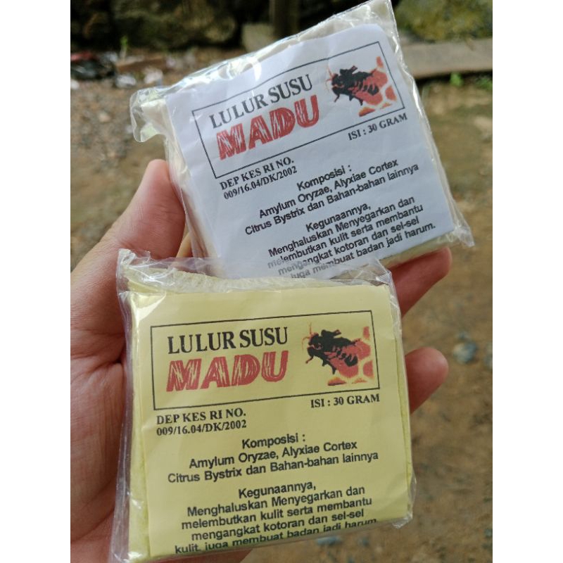 Lulur Susu Madu Putih Dan Kuning - Lulur Badan Pencerah