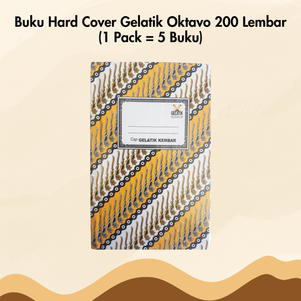 Buku Oktavo Hard Cover Gelatik Kembar Isi 200 Lembar 1 Pack Isi 5 Buku A6 Kecil