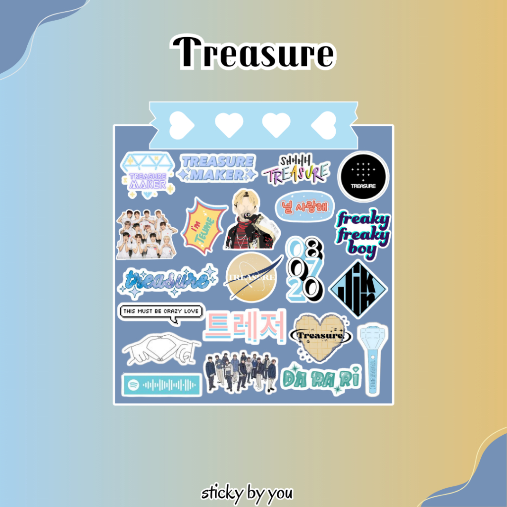 

Sticker Treasure - Sticker K-Pop - Sticker Vinyl/Aesthetic/Tumblr/HP/Laptop - Gift/Merch/Freebies