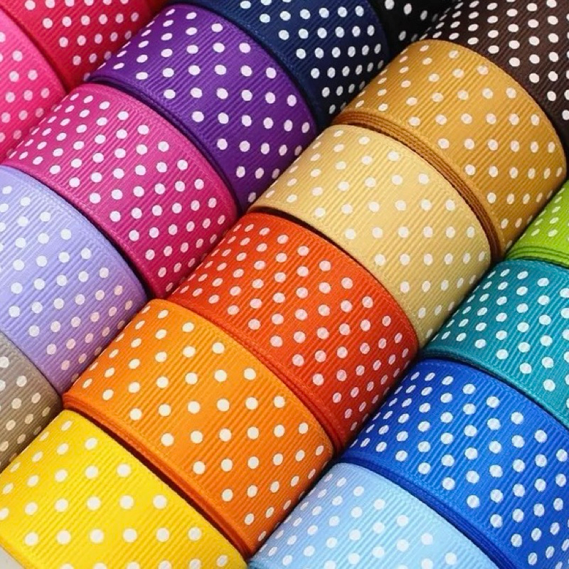 

Pita Polkadot Grosgrain Tebal 1.5inch per roll