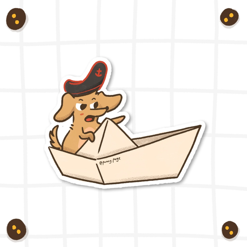 

Diecut Sticker - Pirate Pup | Punny Page