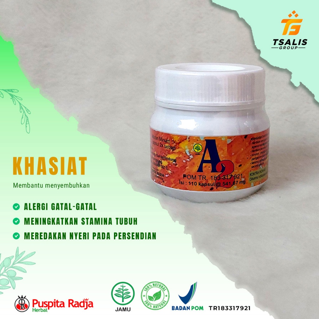 Obat herbal A2 Puspita radja herbal, Batuk, Sesak nafas, Antivirus, bakteri, imun tuhuh
