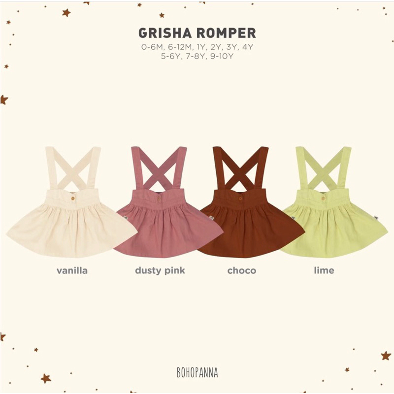 Bohopanna Grisha Romper- Overall Oto jumper rok baju monyet anak perempuan cr652