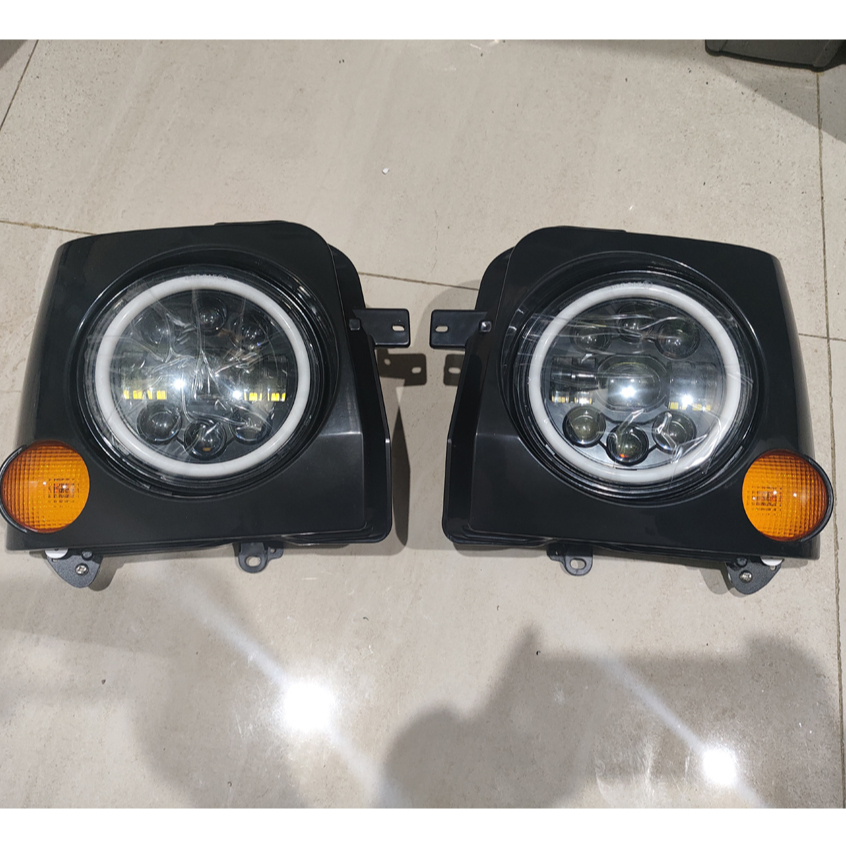 Headlamp lampu depan Karimun Kotak ABS LED bulat Like JDM