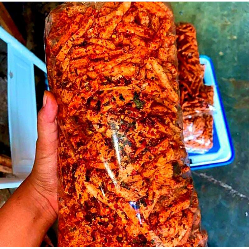

Basreng murah 1kg rasa pedas daun jeruk