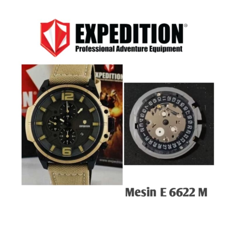 Mesin Jam Tangan Expedition E6622M Original