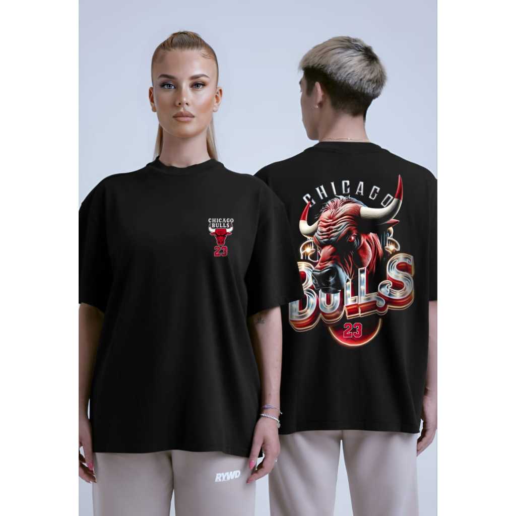 Kaos Chicago Pria BULLS T-Shirt Pria Baju Kaos Pria Lengan Pendek Distro Kaos Jumbo Pria - Giotto898