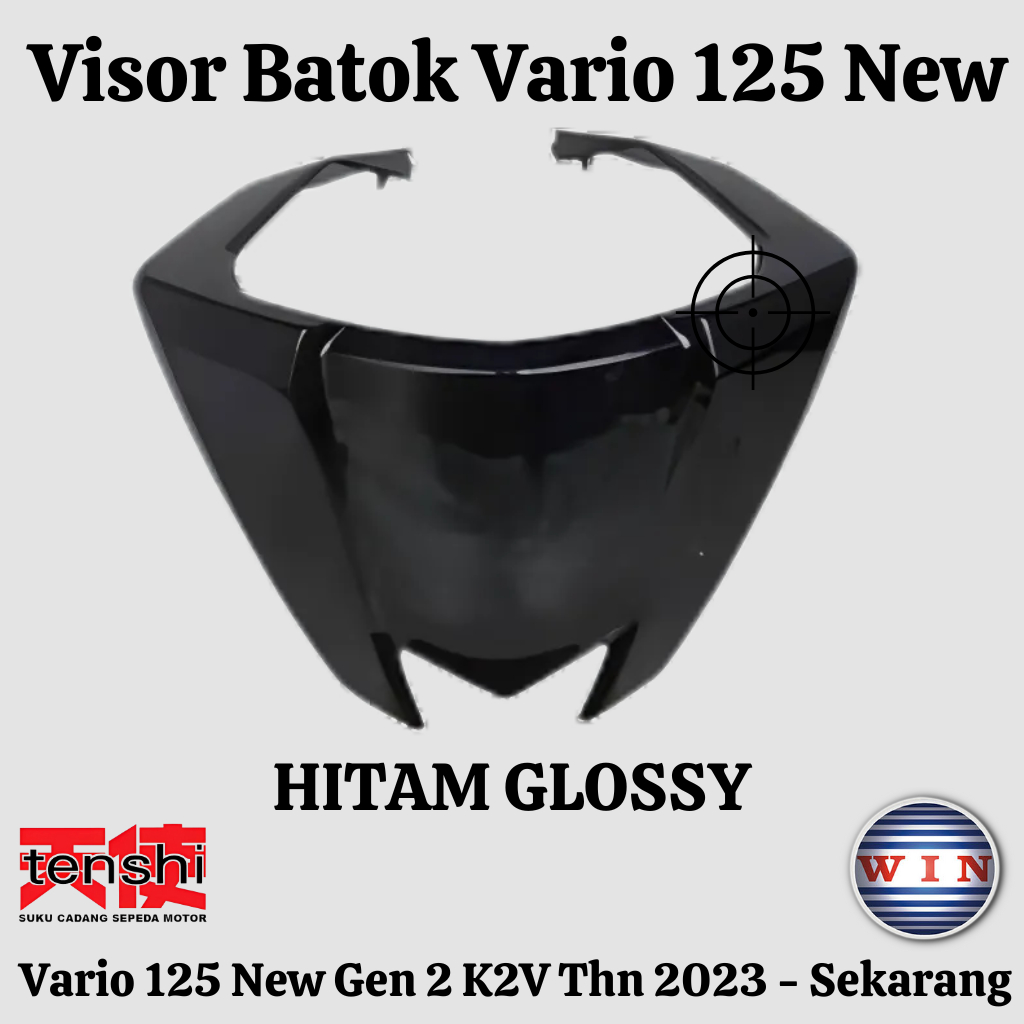 Visor Batok K2V Vario 125 NEW LED Gen2 2023 K2V hitam glossy