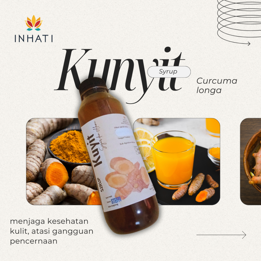 

INHATI Sirup Kunyit 100% REMPAH ASLI - Jaga Kesehatan Kulit, Pencernaan, & Healthy Lifestyle
