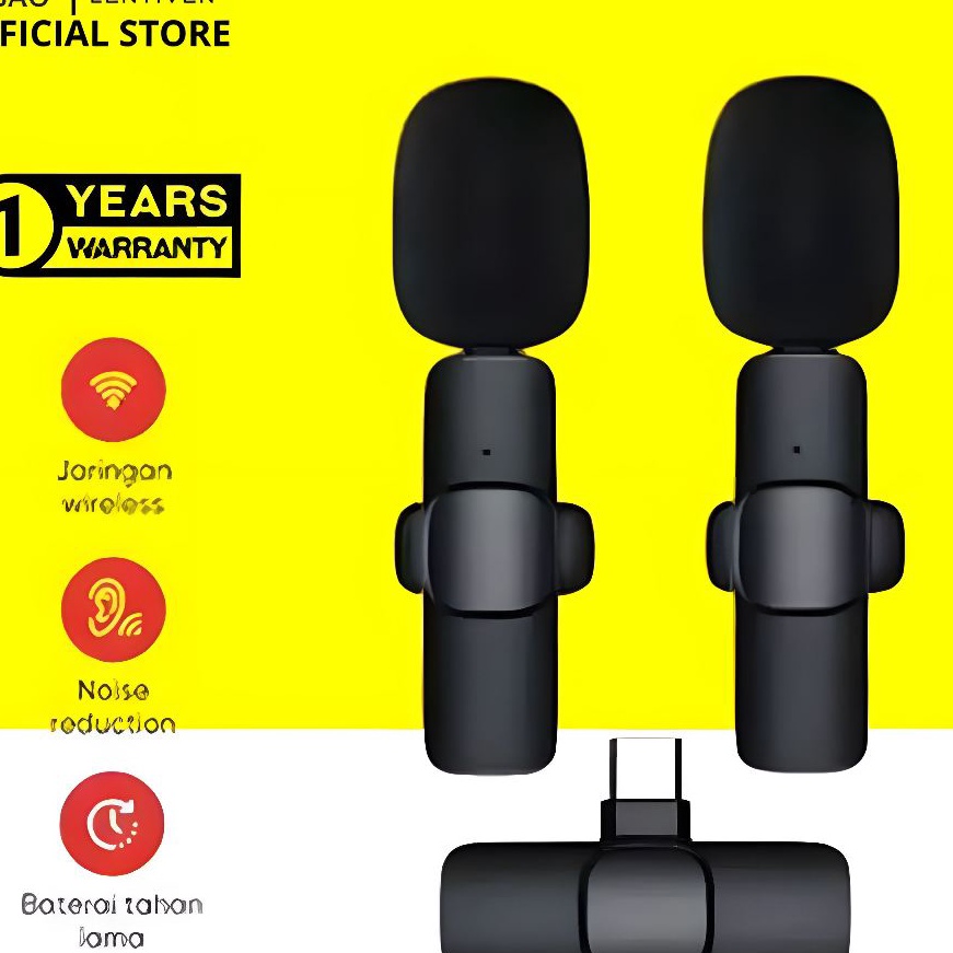 Diskon YIBAO LENTIVEN Wireless Mikrofon dengan Clip on Wireless microphone Mikrofon