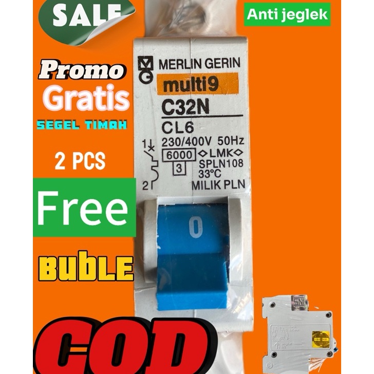 Diskon McB Modif Plus Segel Timah Merlin Gerin 2 Amper 4 Amper MCB Listrik Cl 2 Cl 4 Kuat Beban 923