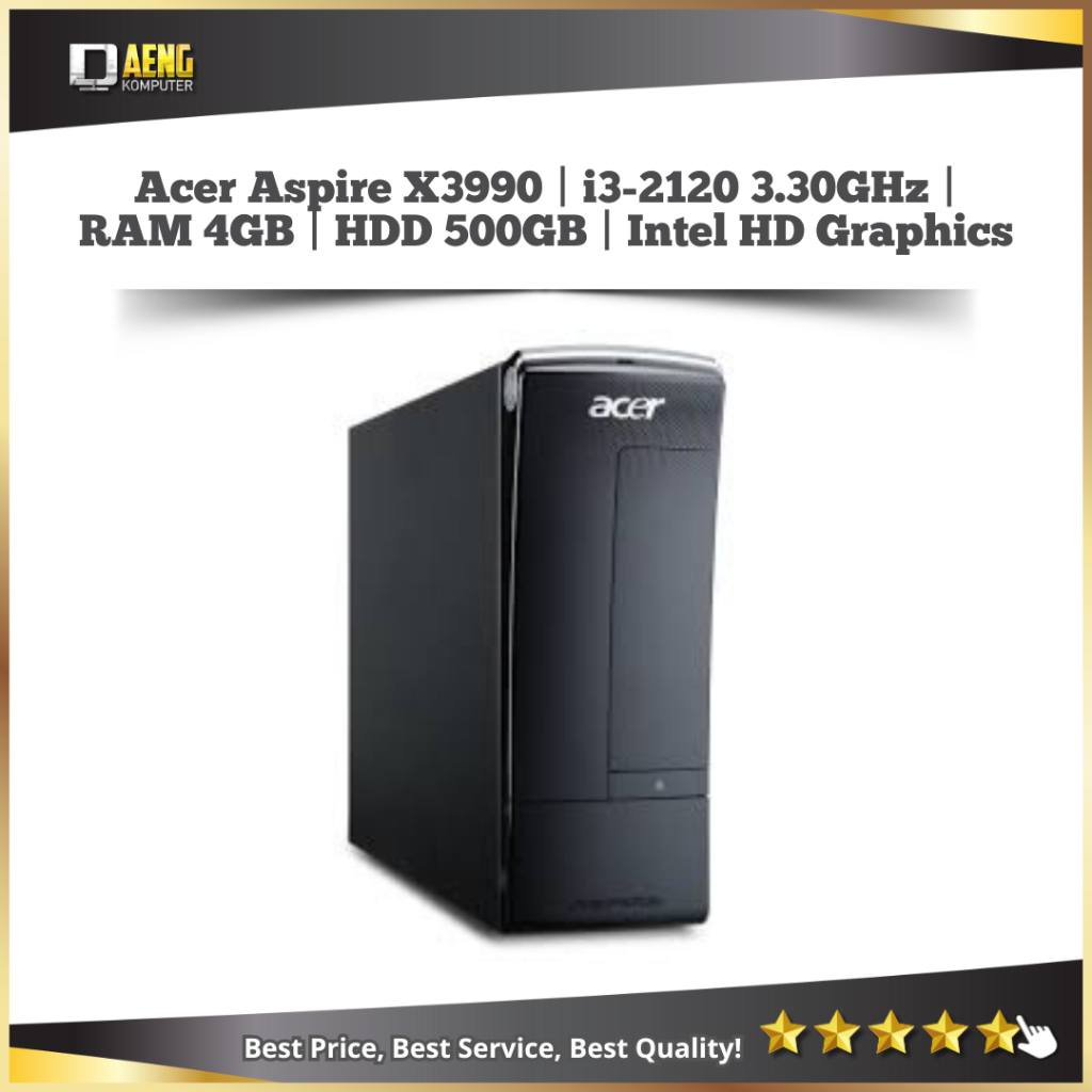 Pc Acer Aspire X3990 Intel Core i3 2120 3.30 GHz Ram 4 GB HDD 500 GB VGA Intel HD Graphics