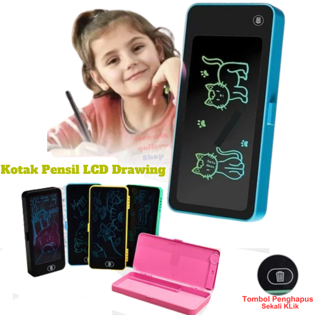 

Kotak pensil LCD Drawing Box Papan Tulis Mini Tempat Coret Kreatif Edukasi Anak
